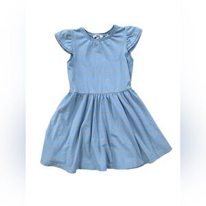 Ebbe Size 110, 5, Scandinavian Made Striped Short Sleeve Organic Dress